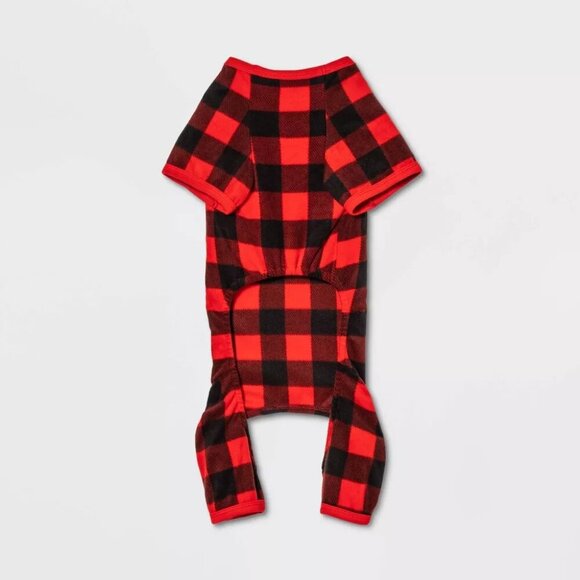 NWT Buffalo Check Matching Family Dog / Cat Pajamas, Black/Red - Wondershop - Picture 3 of 8